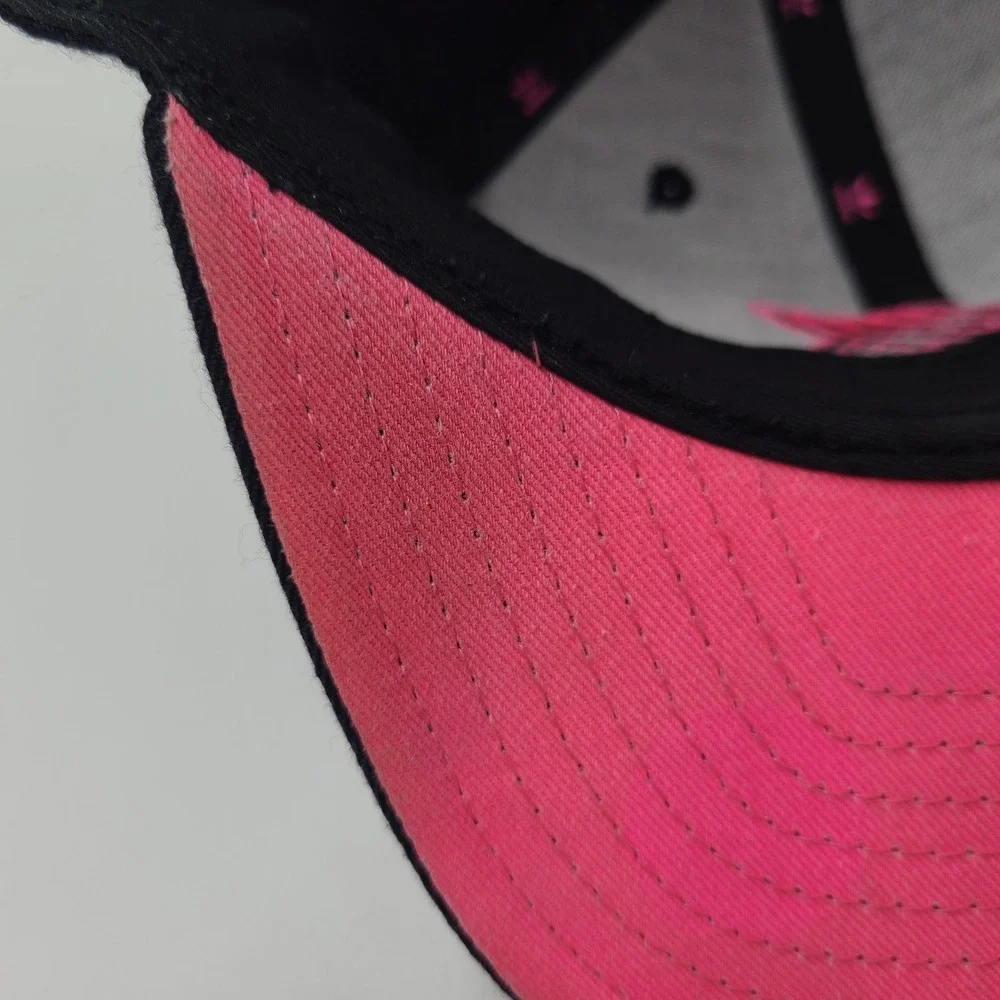 Portland Trail Blazers Hat Snapback Adidas Black Pink NBA Trefoil Wool Blend Men